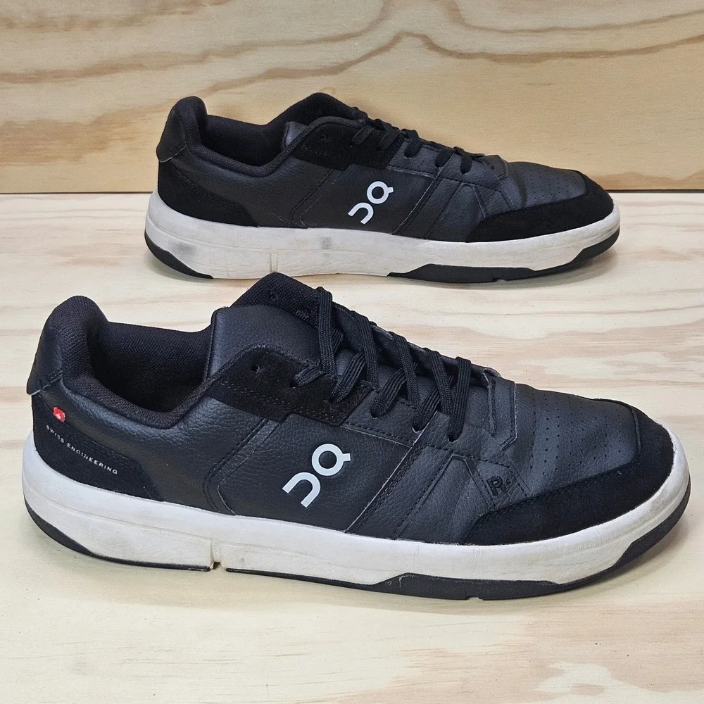 On Running The Roger Clubhouse Black White Mens Sneakers 10.5 3MF10540299